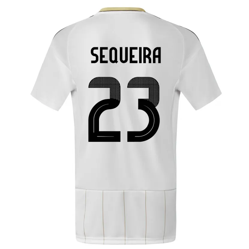 Danxen Niño Camiseta Costa Rica Patrick Sequeira #23 Blanco 2ª Equipación 24-26 La Camisa