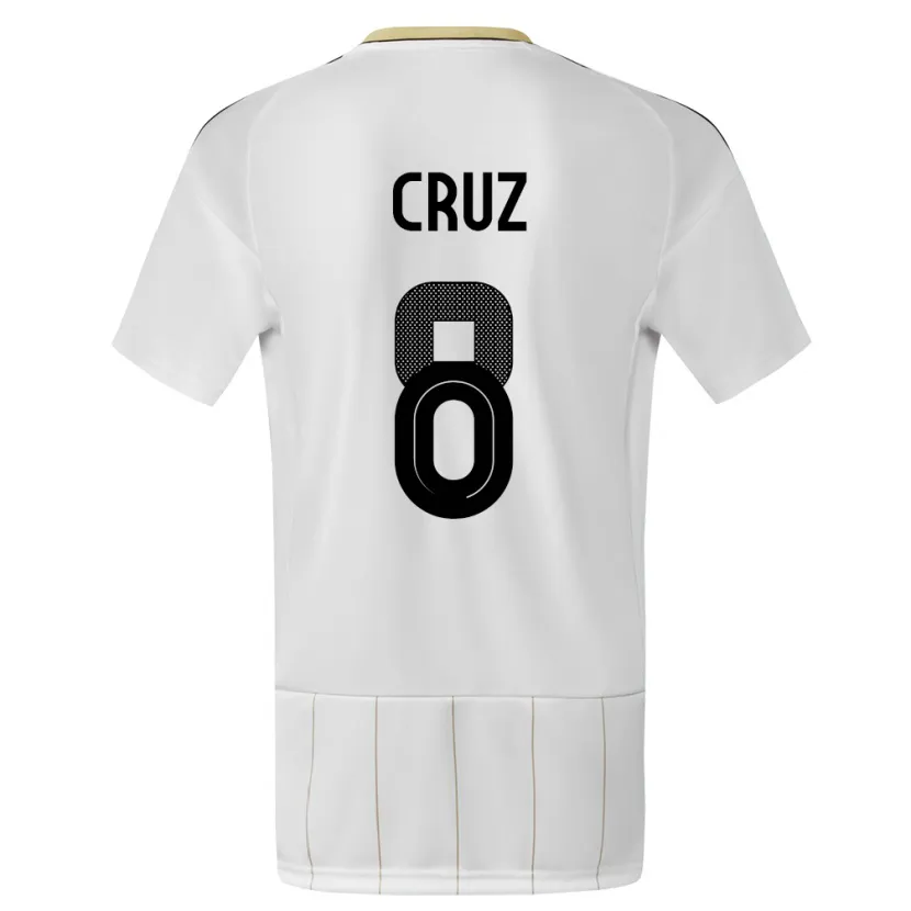 Danxen Niño Camiseta Costa Rica Daniela Cruz #8 Blanco 2ª Equipación 24-26 La Camisa