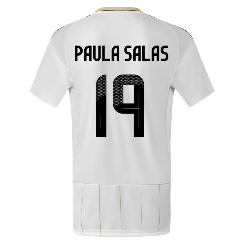 Danxen Niño Camiseta Costa Rica Maria Paula Salas #19 Blanco 2ª Equipación 24-26 La Camisa