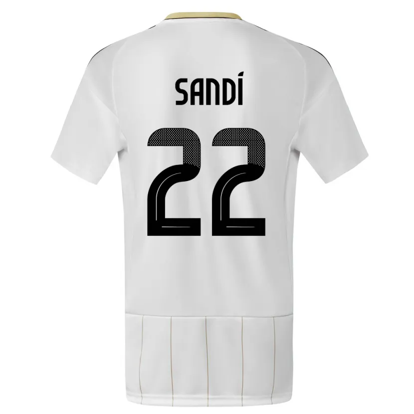 Danxen Niño Camiseta Costa Rica Cristel Sandi #22 Blanco 2ª Equipación 24-26 La Camisa