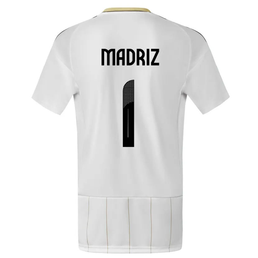 Danxen Niño Camiseta Costa Rica Abraham Madriz #1 Blanco 2ª Equipación 24-26 La Camisa