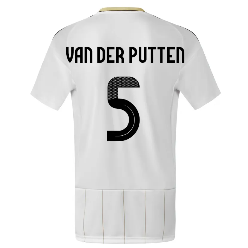 Danxen Niño Camiseta Costa Rica Santiago Van Der Putten #5 Blanco 2ª Equipación 24-26 La Camisa