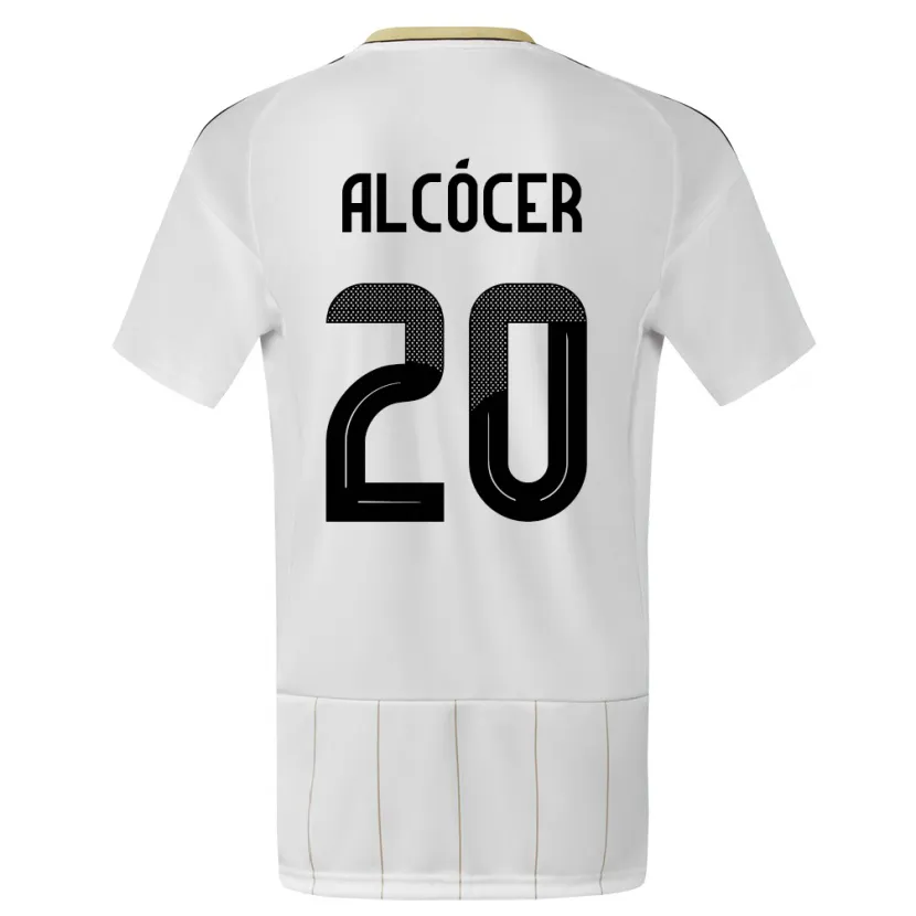 Danxen Niño Camiseta Costa Rica Josimar Alcocer #20 Blanco 2ª Equipación 24-26 La Camisa