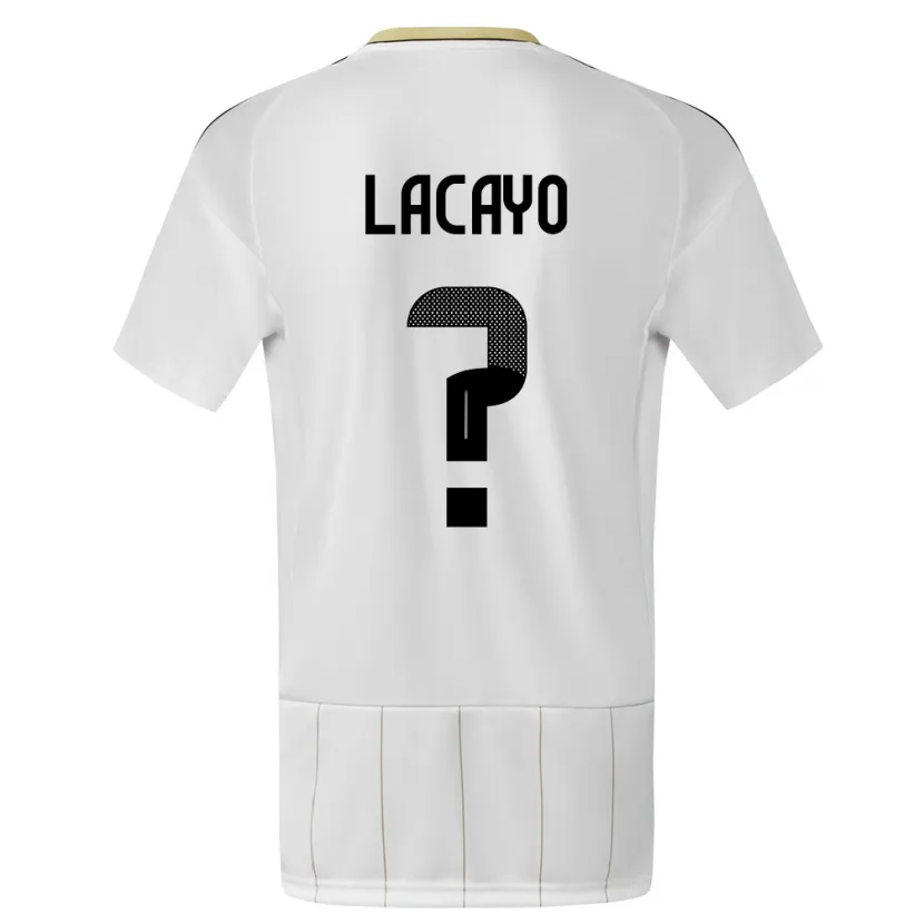 Danxen Niño Camiseta Costa Rica Marcelo Lacayo #0 Blanco 2ª Equipación 24-26 La Camisa