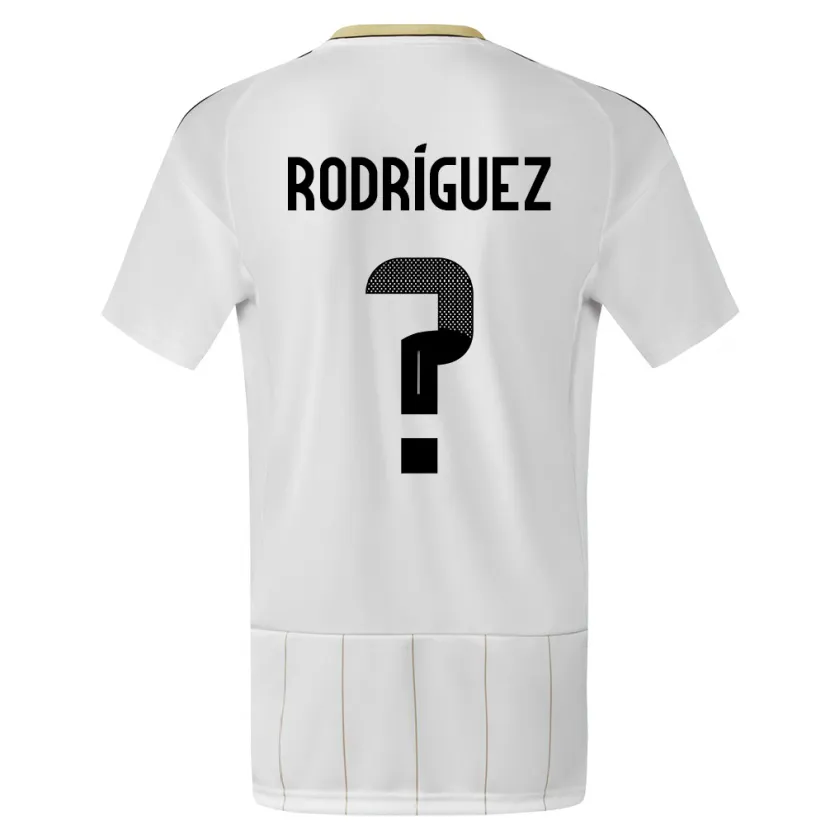 Danxen Niño Camiseta Costa Rica Bradley Rodriguez #0 Blanco 2ª Equipación 24-26 La Camisa