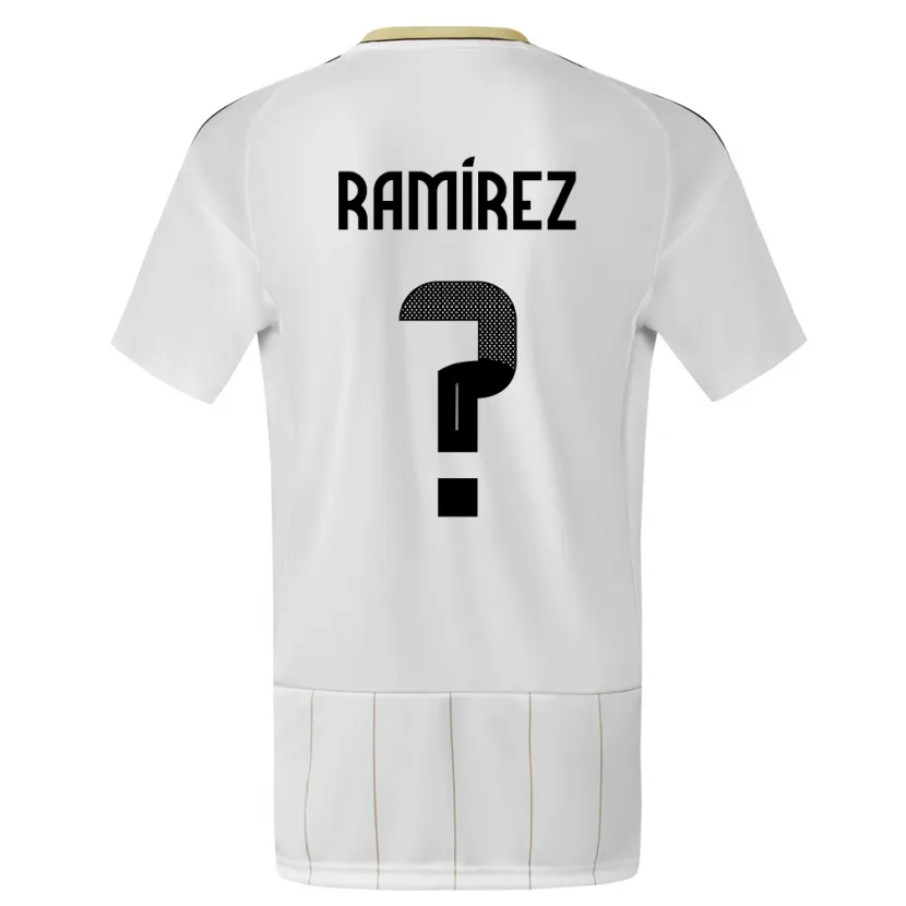 Danxen Niño Camiseta Costa Rica Walter Ramirez #0 Blanco 2ª Equipación 24-26 La Camisa
