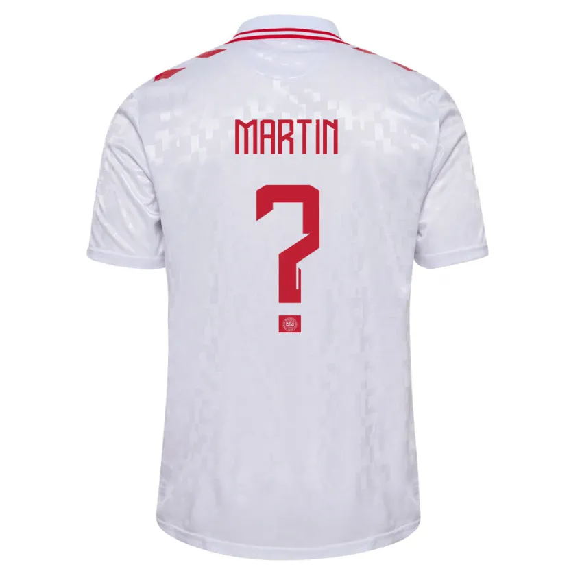 Danxen Niño Camiseta Dinamarca Lucas Martin #0 Blanco 2ª Equipación 24-26 La Camisa
