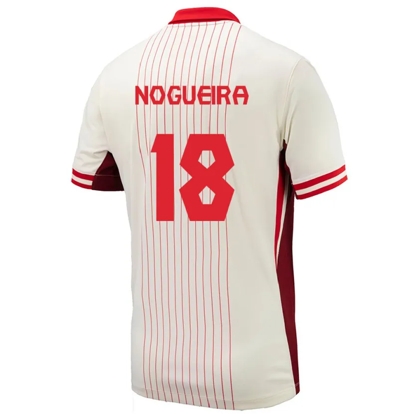 Danxen Niño Camiseta Canadá Matthew Nogueira #18 Blanco 2ª Equipación 24-26 La Camisa