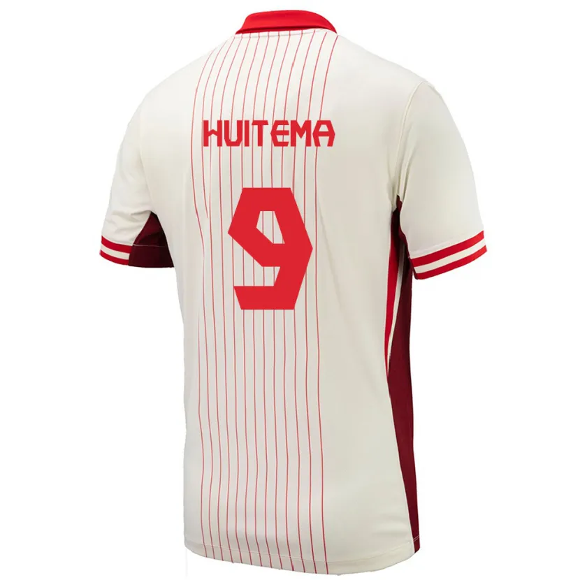 Danxen Niño Camiseta Canadá Jordyn Huitema #9 Blanco 2ª Equipación 24-26 La Camisa