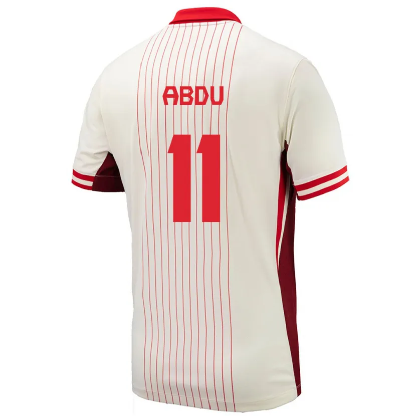 Danxen Niño Camiseta Canadá Latifah Abdu #11 Blanco 2ª Equipación 24-26 La Camisa