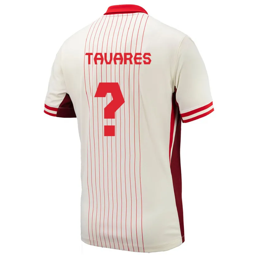 Danxen Niño Camiseta Canadá Hugo Tavares #0 Blanco 2ª Equipación 24-26 La Camisa