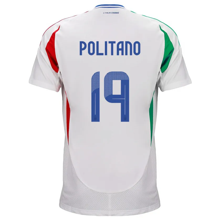 Danxen Niño Camiseta Italia Matteo Politano #19 Blanco 2ª Equipación 24-26 La Camisa