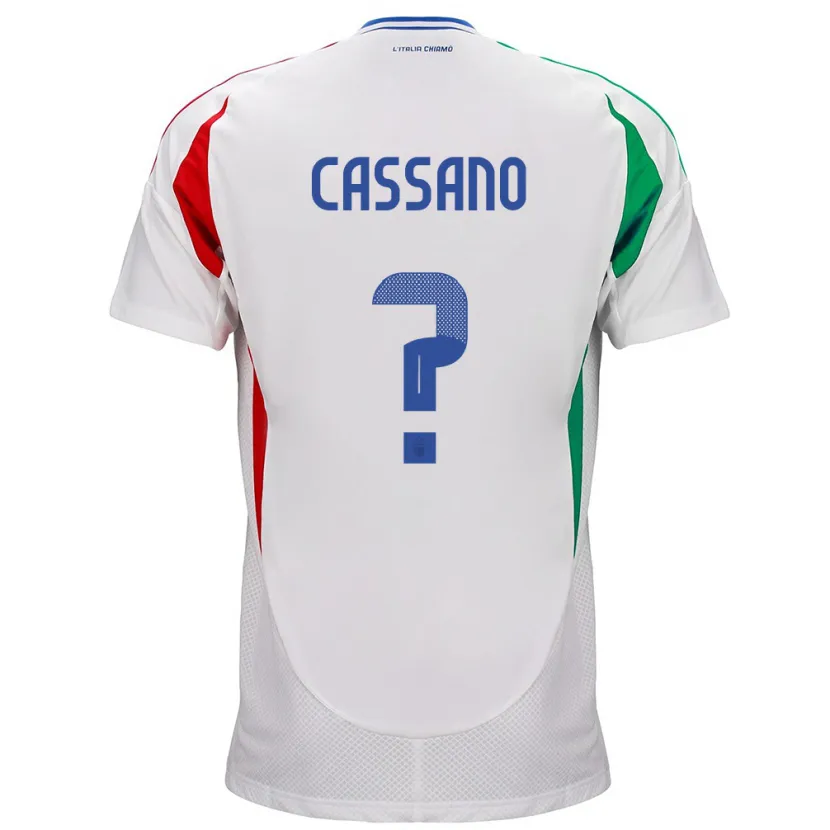 Danxen Niño Camiseta Italia Claudio Cassano #0 Blanco 2ª Equipación 24-26 La Camisa
