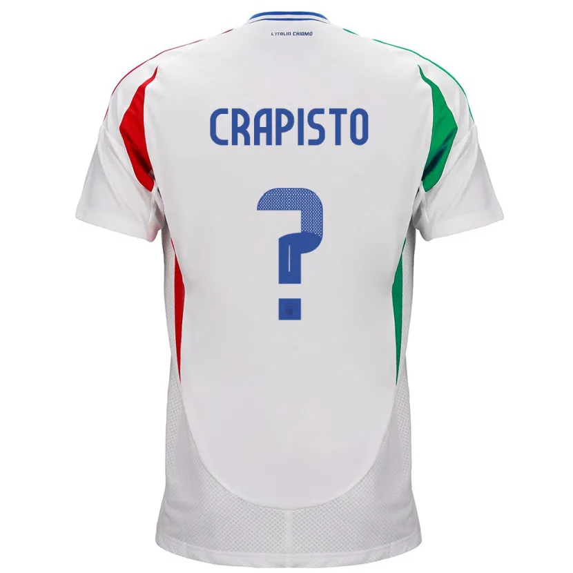 Danxen Niño Camiseta Italia Francesco Crapisto #0 Blanco 2ª Equipación 24-26 La Camisa