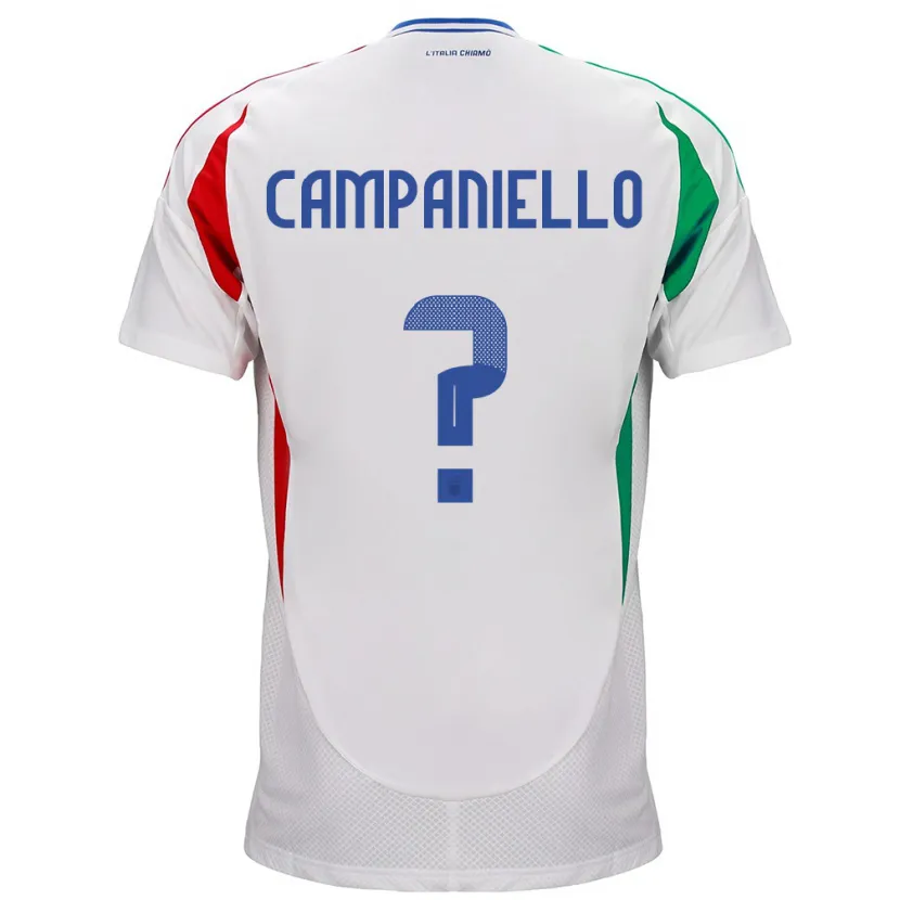 Danxen Niño Camiseta Italia Thomas Campaniello #0 Blanco 2ª Equipación 24-26 La Camisa