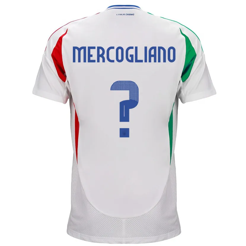 Danxen Niño Camiseta Italia Mattia Mercogliano #0 Blanco 2ª Equipación 24-26 La Camisa
