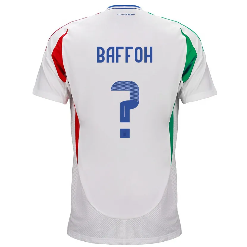 Danxen Niño Camiseta Italia Jeffrey Baffoh #0 Blanco 2ª Equipación 24-26 La Camisa