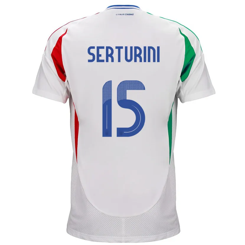 Danxen Niño Camiseta Italia Annamaria Serturini #15 Blanco 2ª Equipación 24-26 La Camisa