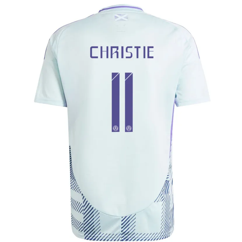 Danxen Niño Camiseta Escocia Ryan Christie #11 Azul Menta Claro 2ª Equipación 24-26 La Camisa
