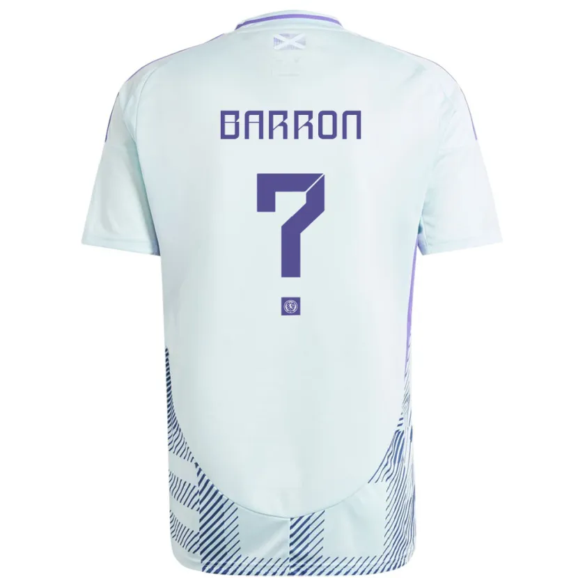 Danxen Niño Camiseta Escocia Connor Barron #0 Azul Menta Claro 2ª Equipación 24-26 La Camisa