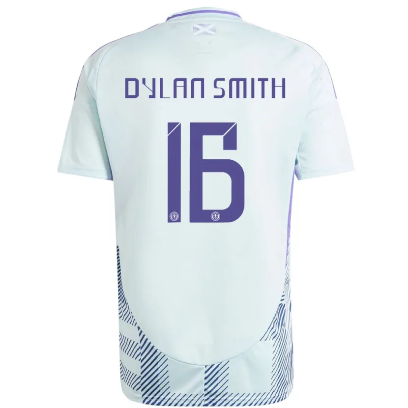 Danxen Niño Camiseta Escocia Dylan Smith #16 Azul Menta Claro 2ª Equipación 24-26 La Camisa