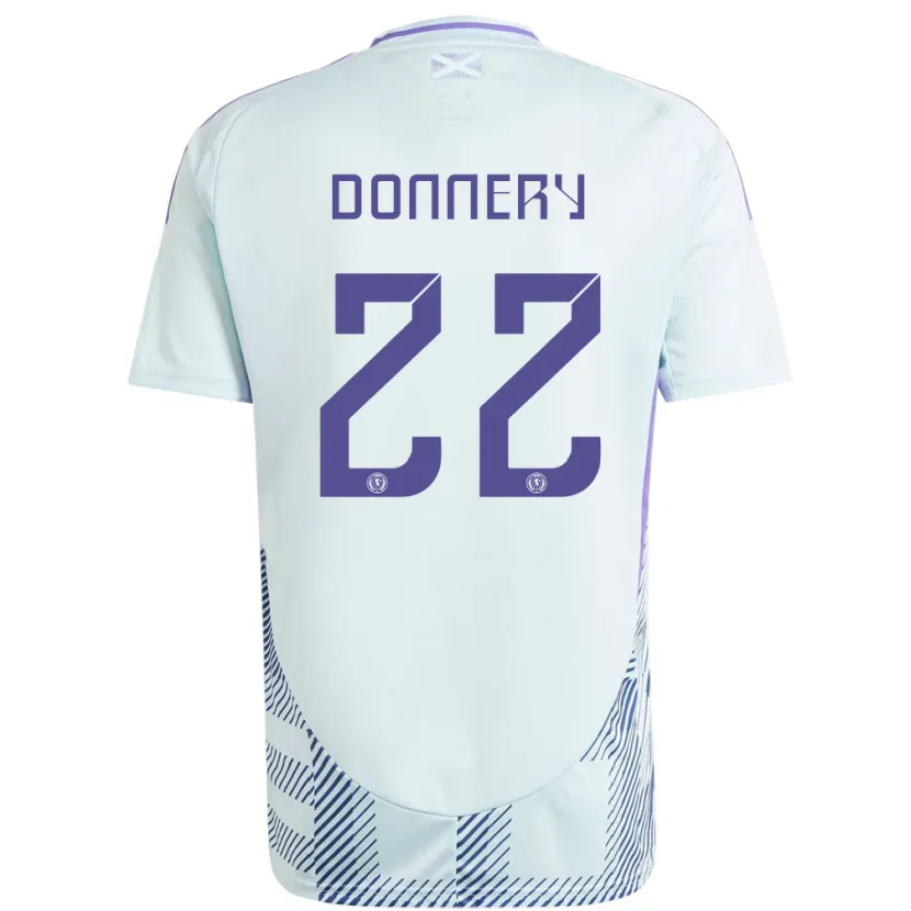 Danxen Niño Camiseta Escocia Julian Donnery #22 Azul Menta Claro 2ª Equipación 24-26 La Camisa