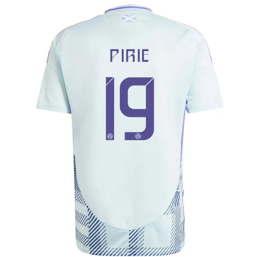 Danxen Niño Camiseta Escocia Lewis Pirie #19 Azul Menta Claro 2ª Equipación 24-26 La Camisa
