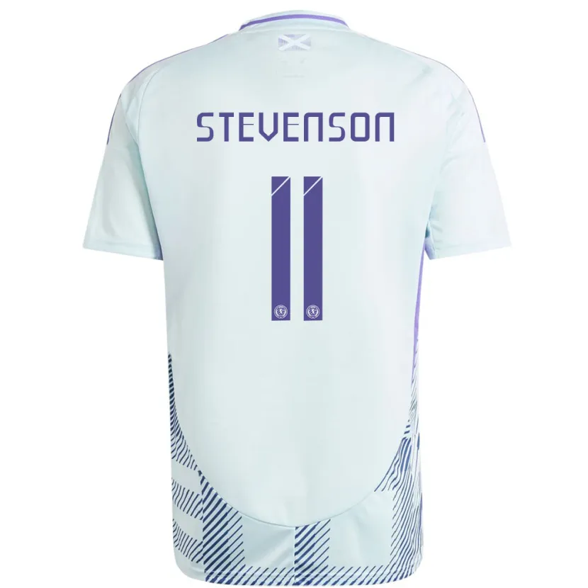 Danxen Niño Camiseta Escocia Gus Stevenson #11 Azul Menta Claro 2ª Equipación 24-26 La Camisa
