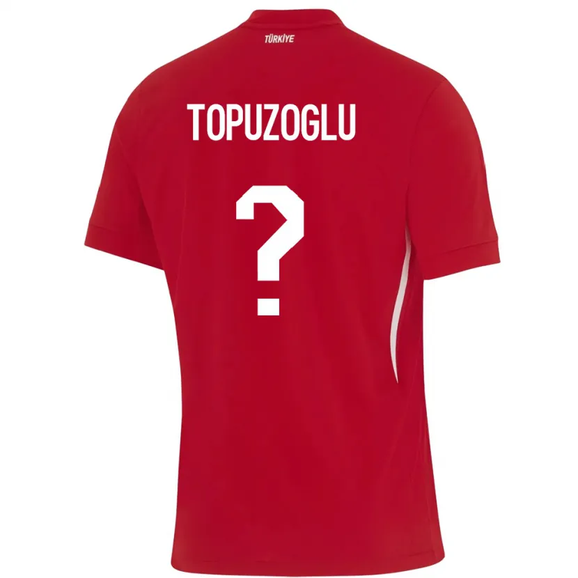Danxen Niño Camiseta Turquía Berna Topuzoğlu #0 Rojo 2ª Equipación 24-26 La Camisa