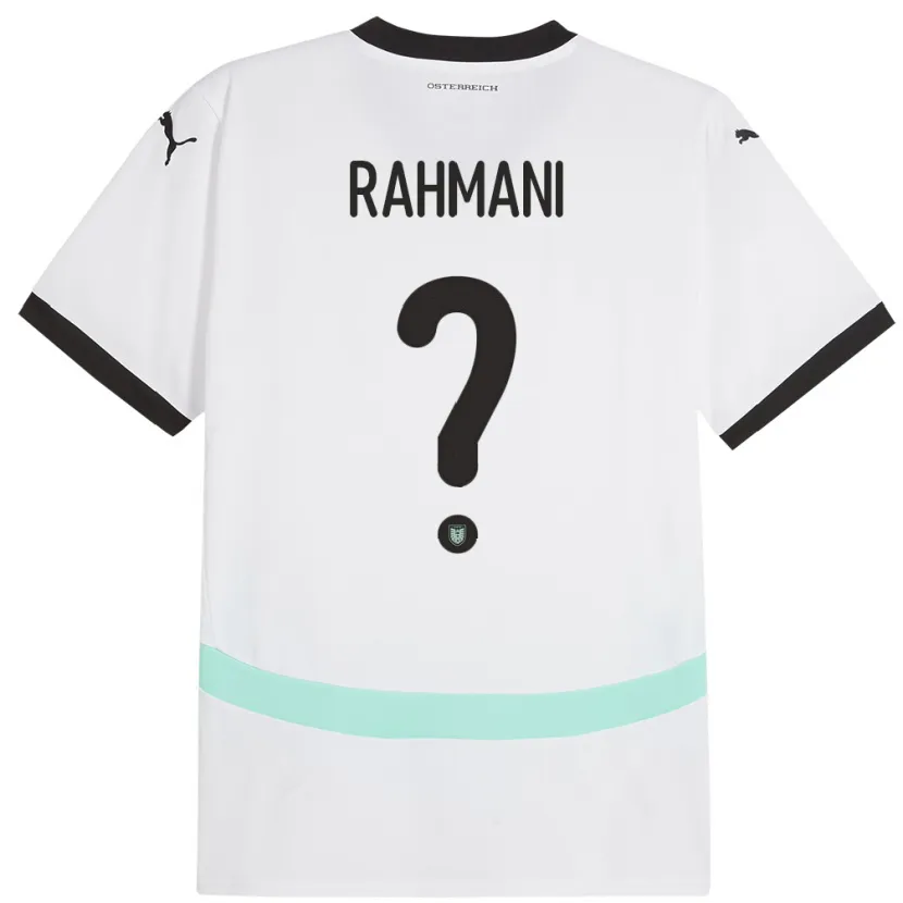 Danxen Niño Camiseta Austria Edvin Rahmani #0 Blanco 2ª Equipación 24-26 La Camisa