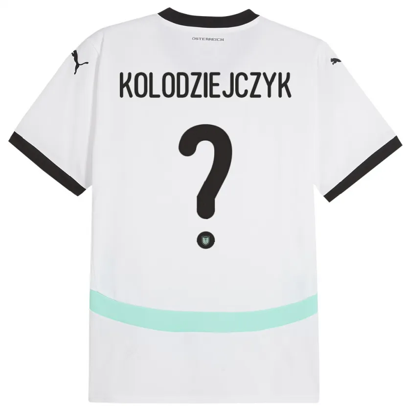 Danxen Niño Camiseta Austria Marek Kolodziejczyk #0 Blanco 2ª Equipación 24-26 La Camisa