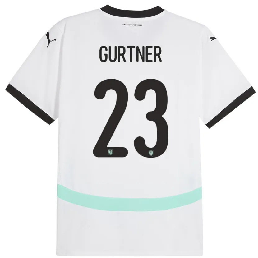 Danxen Niño Camiseta Austria Andrea Gurtner #23 Blanco 2ª Equipación 24-26 La Camisa