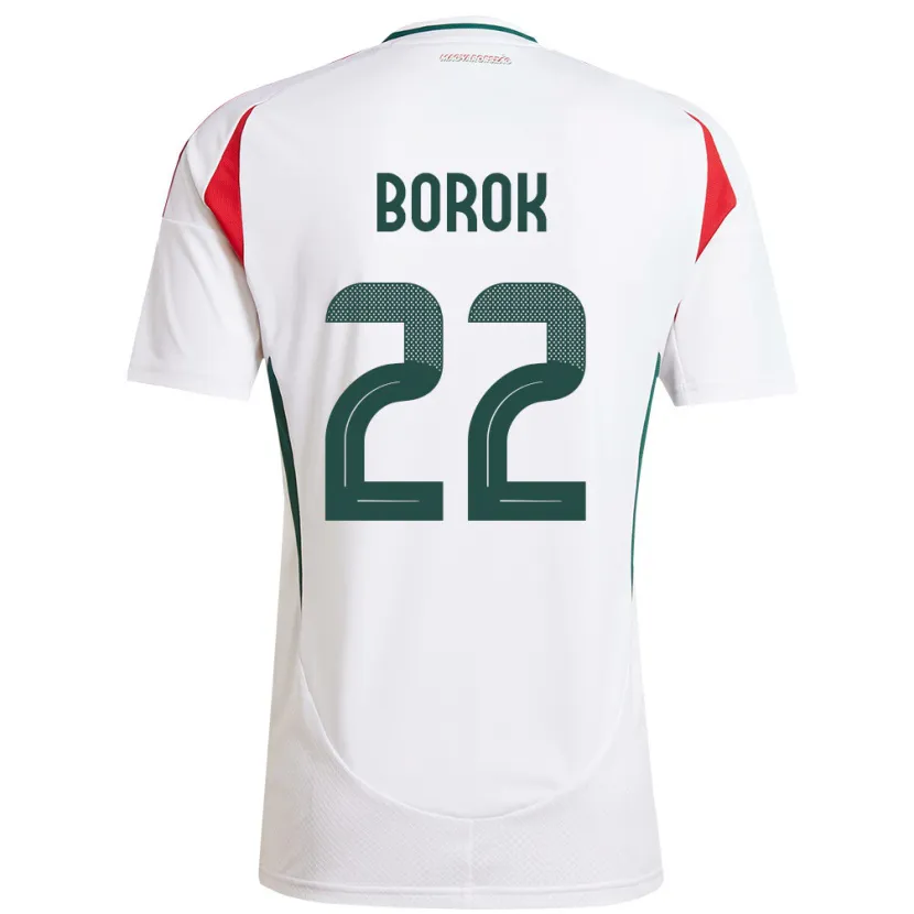 Danxen Niño Camiseta Hungría Dorina Borók #22 Blanco 2ª Equipación 24-26 La Camisa