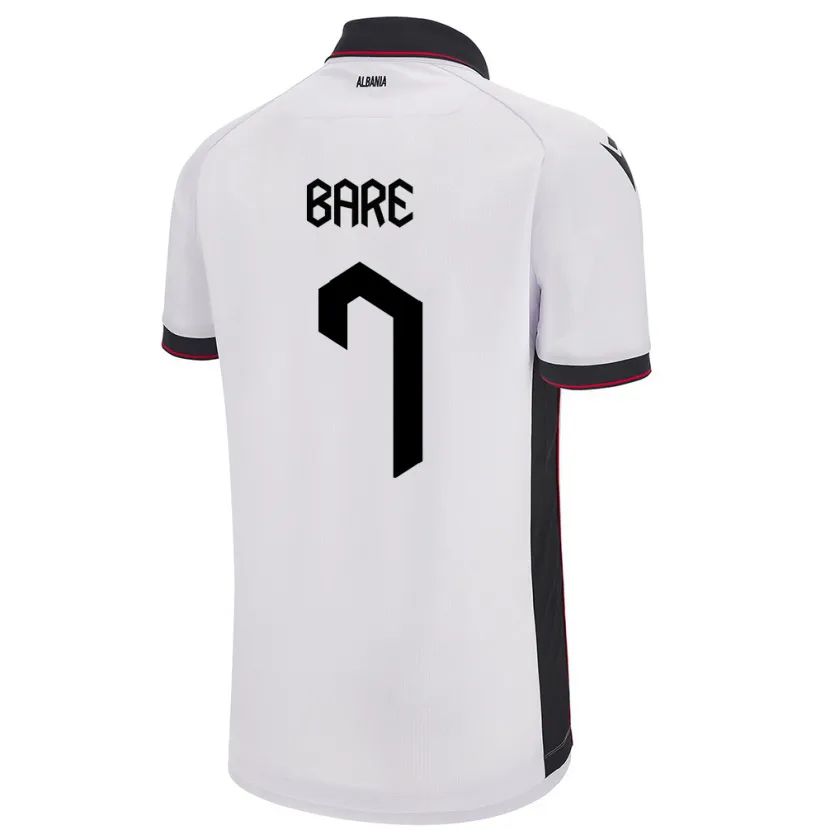 Danxen Niño Camiseta Albania Keidi Bare #7 Blanco 2ª Equipación 24-26 La Camisa