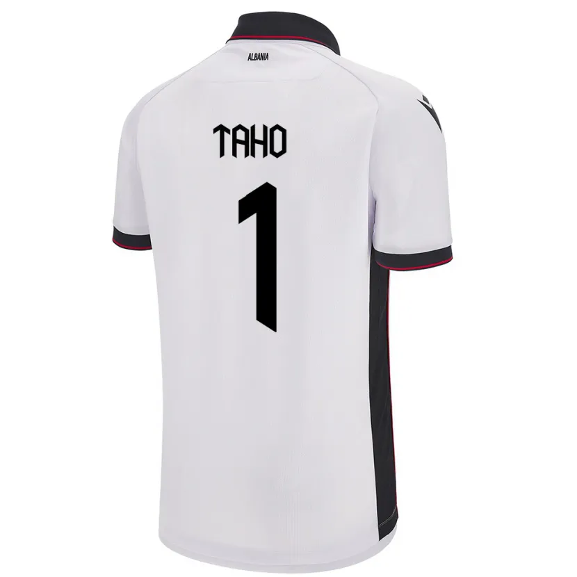 Danxen Niño Camiseta Albania Alain Taho #1 Blanco 2ª Equipación 24-26 La Camisa