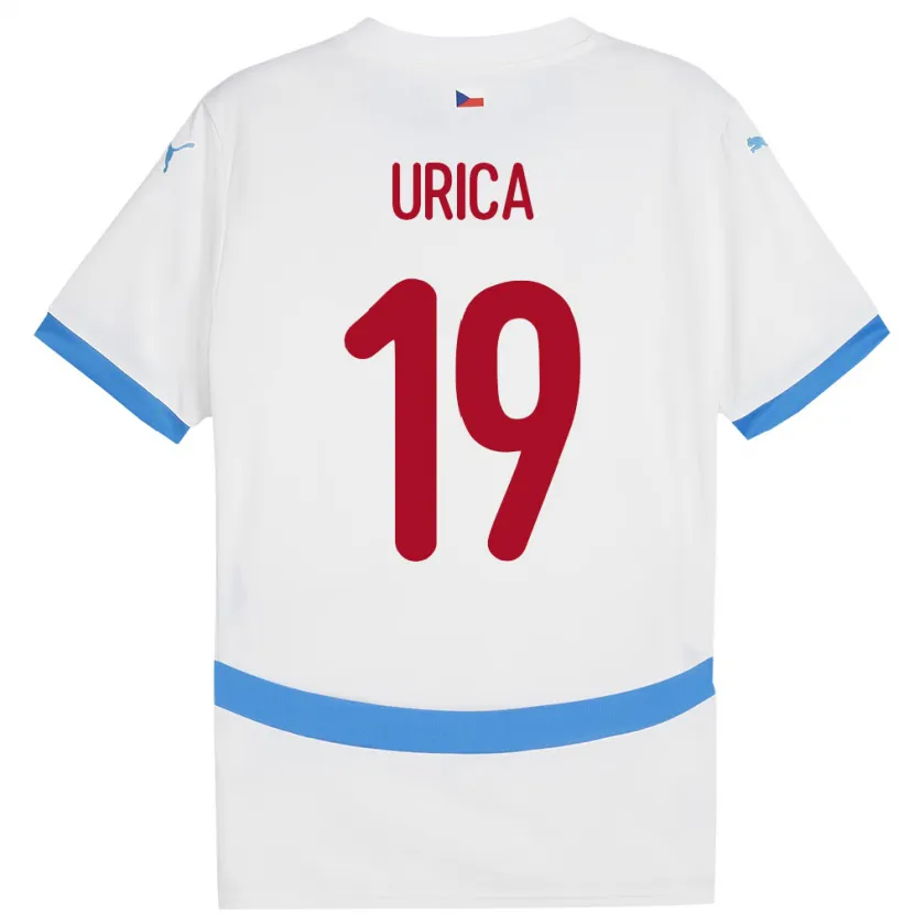 Danxen Niño Camiseta Chequia Filip Urica #19 Blanco 2ª Equipación 24-26 La Camisa