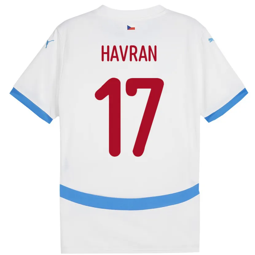 Danxen Niño Camiseta Chequia Marek Havran #17 Blanco 2ª Equipación 24-26 La Camisa