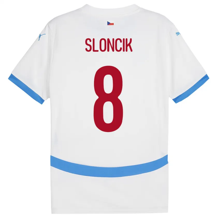 Danxen Niño Camiseta Chequia Simon Sloncik #8 Blanco 2ª Equipación 24-26 La Camisa