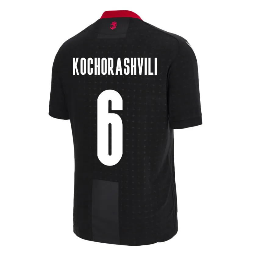 Danxen Niño Camiseta Georgia Giorgi Kochorashvili #6 Negro 2ª Equipación 24-26 La Camisa