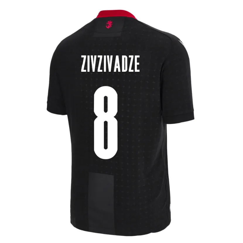 Danxen Niño Camiseta Georgia Budu Zivzivadze #8 Negro 2ª Equipación 24-26 La Camisa