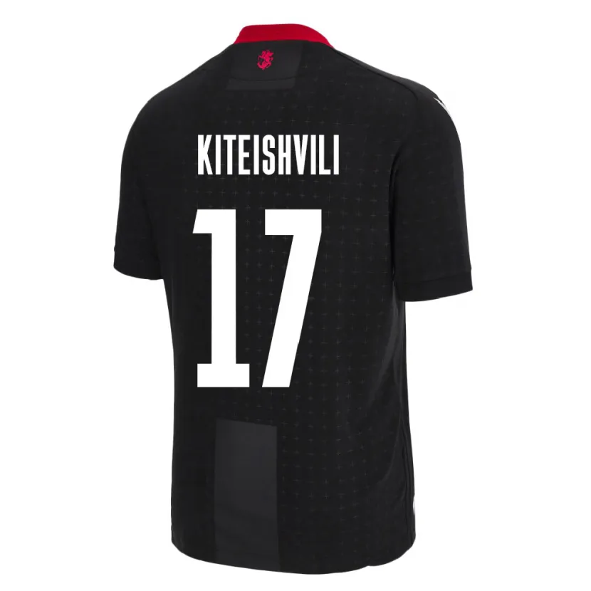 Danxen Niño Camiseta Georgia Otar Kiteishvili #17 Negro 2ª Equipación 24-26 La Camisa