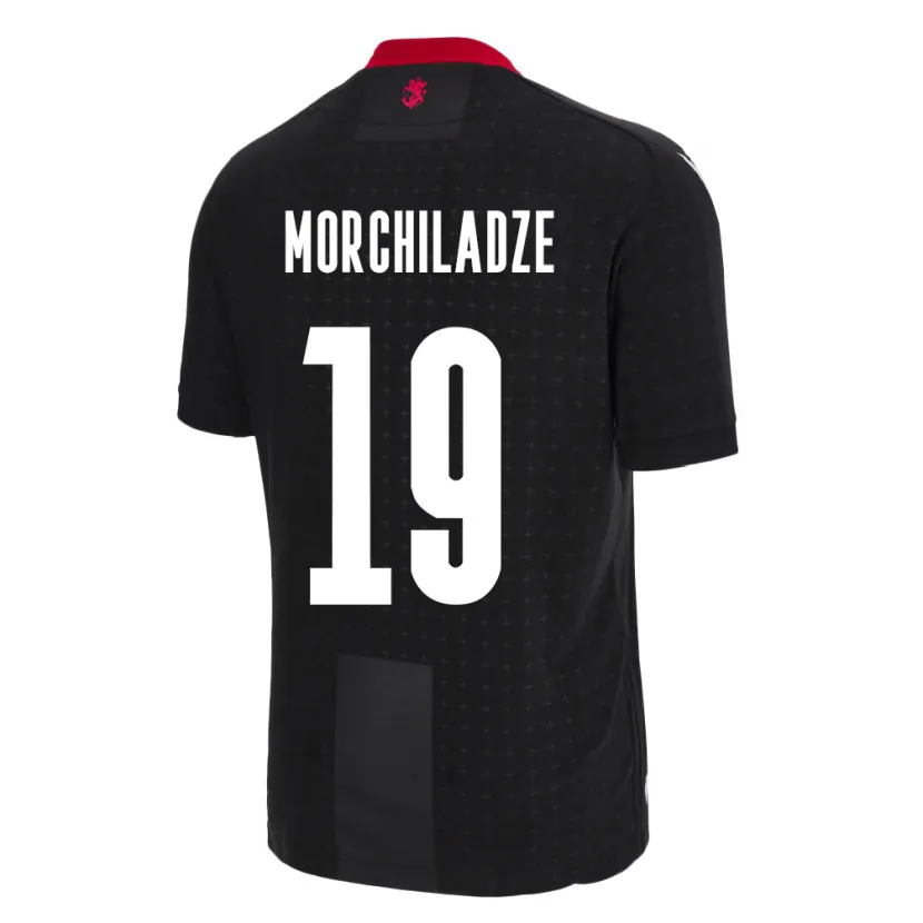 Danxen Niño Camiseta Georgia Tornike Morchiladze #19 Negro 2ª Equipación 24-26 La Camisa