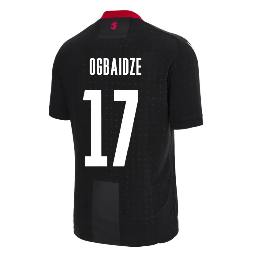 Danxen Niño Camiseta Georgia Shalva Ogbaidze #17 Negro 2ª Equipación 24-26 La Camisa