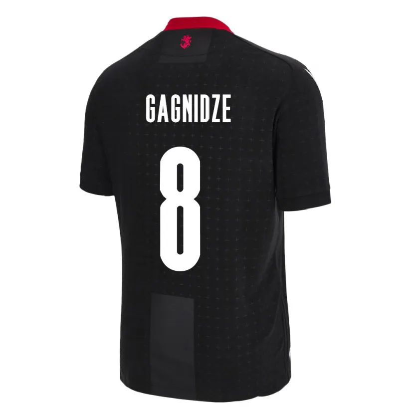 Danxen Niño Camiseta Georgia Luka Gagnidze #8 Negro 2ª Equipación 24-26 La Camisa