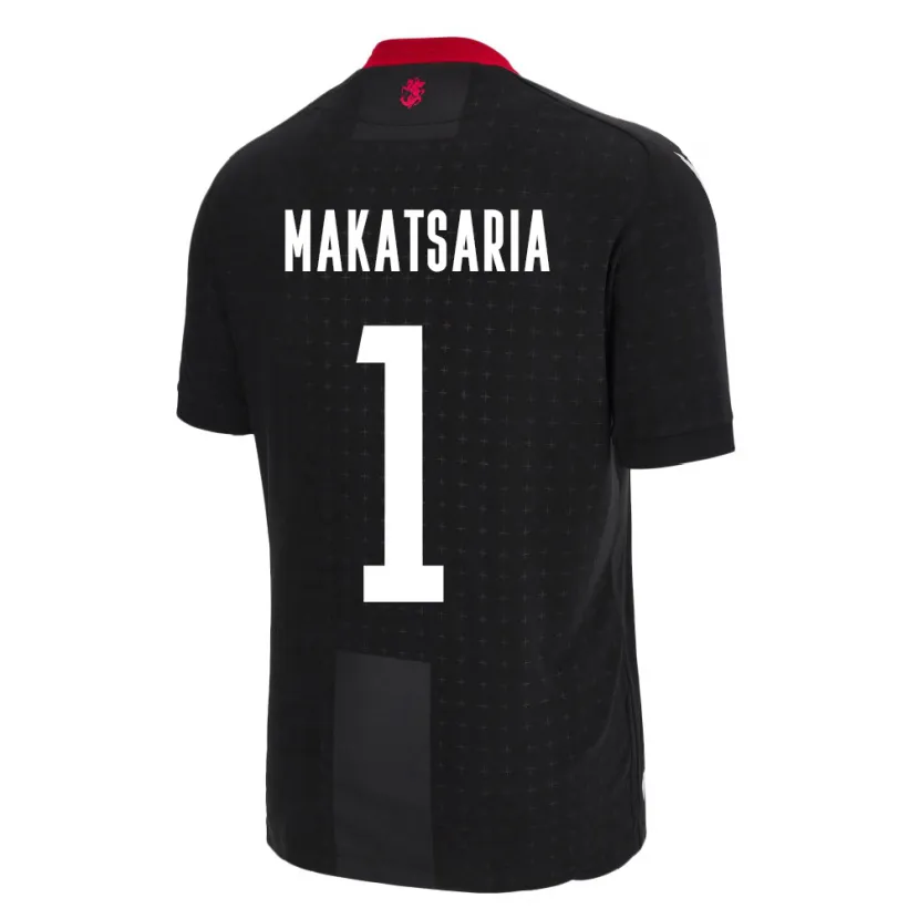 Danxen Niño Camiseta Georgia Mikheil Makatsaria #1 Negro 2ª Equipación 24-26 La Camisa