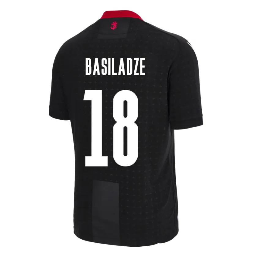 Danxen Niño Camiseta Georgia Aleko Basiladze #18 Negro 2ª Equipación 24-26 La Camisa