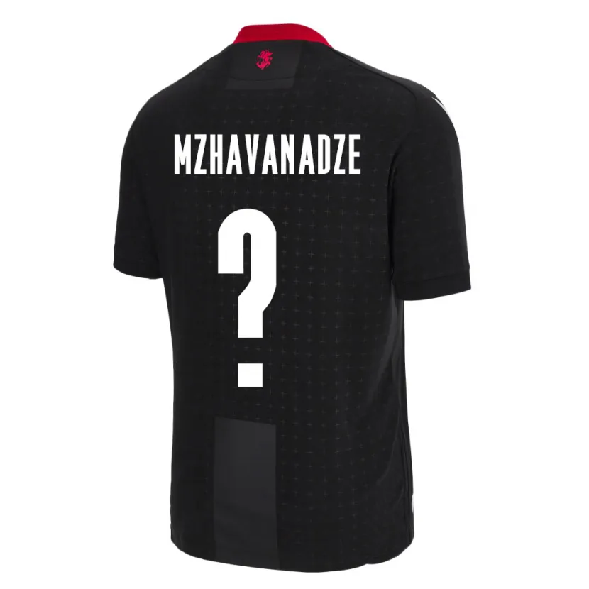 Danxen Niño Camiseta Georgia Giorgi Mzhavanadze #0 Negro 2ª Equipación 24-26 La Camisa