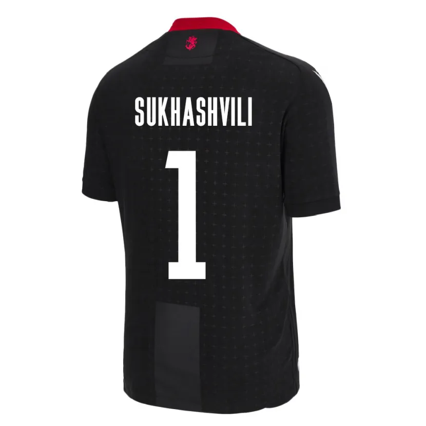 Danxen Niño Camiseta Georgia Teona Sukhashvili #1 Negro 2ª Equipación 24-26 La Camisa