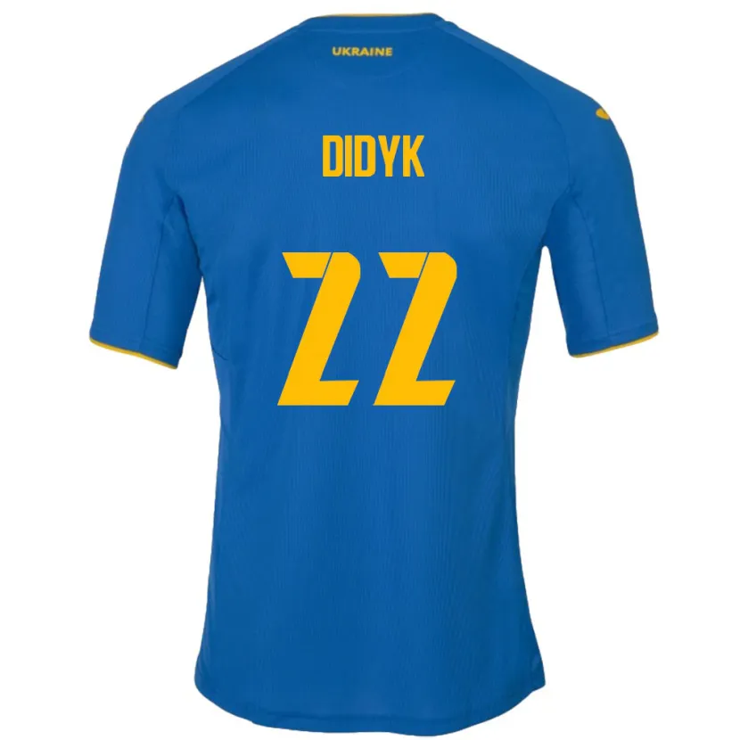 Danxen Niño Camiseta Ucrania Roman Didyk #22 Azul 2ª Equipación 24-26 La Camisa