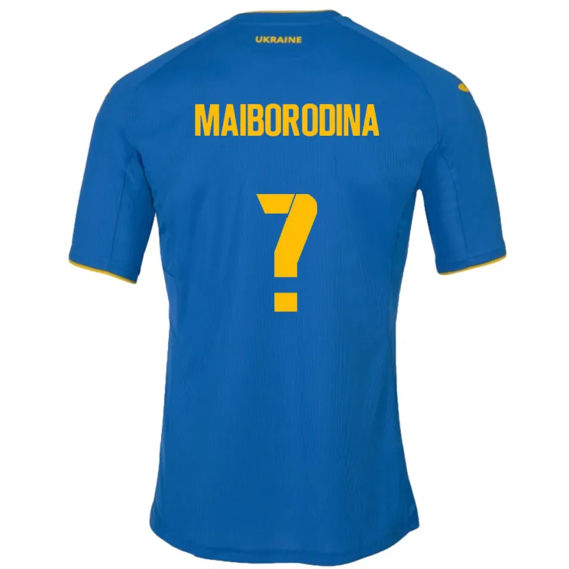 Danxen Niño Camiseta Ucrania Iryna Maiborodina #0 Azul 2ª Equipación 24-26 La Camisa